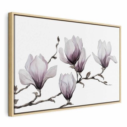 Leinwandbild - Painted Magnolias (1 Part) Wide