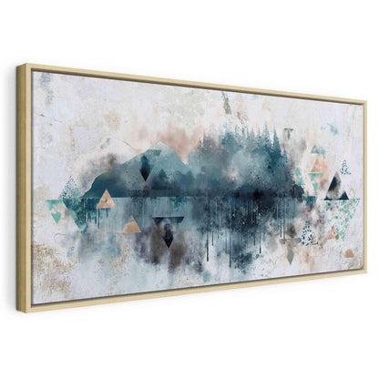 Leinwandbild Geometrische Landschaft – Moderne Wandkunst für stilvolle Räume