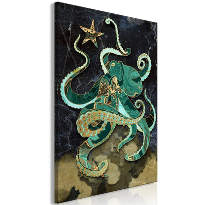 Leinwandbild - Marble Octopus (1 Part) Vertical Artgeist