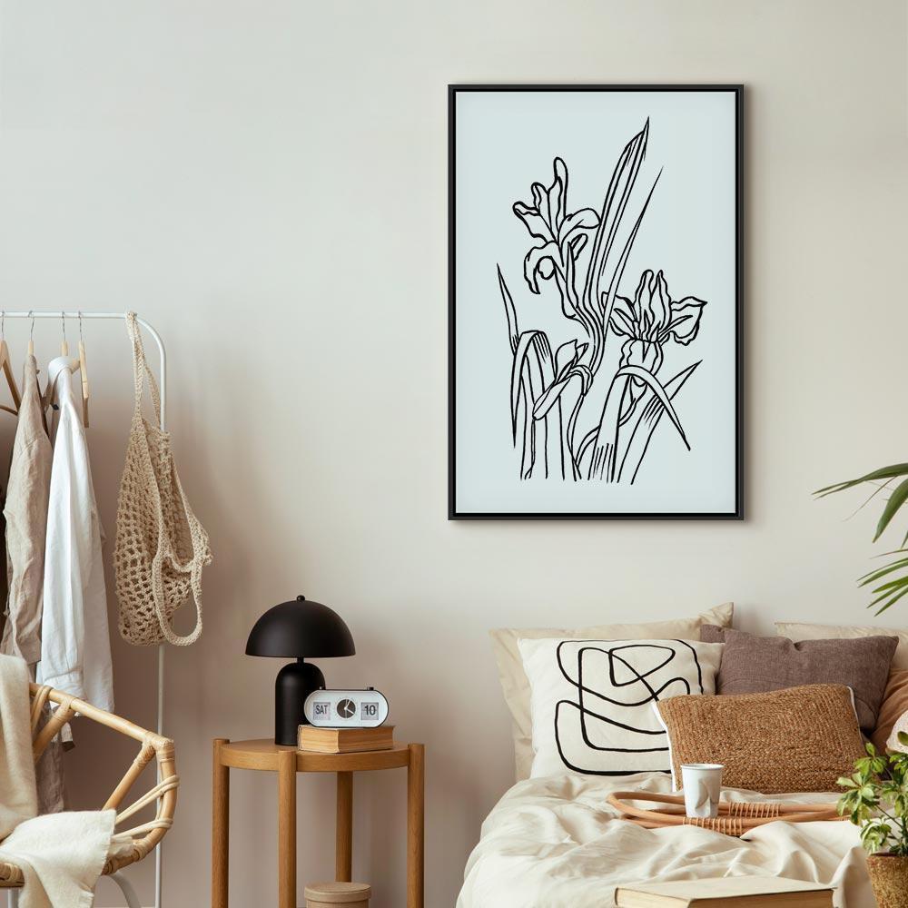 Leinwandbild - Love Irises (1 Part) Vertical