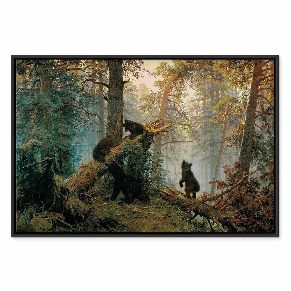 Leinwandbild - Ivan Shishkin – Morning in a Pine Forest