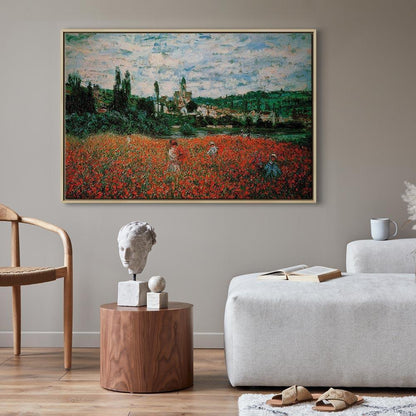 Leinwandbild - Claude Monet – Poppy Field near Vétheuil