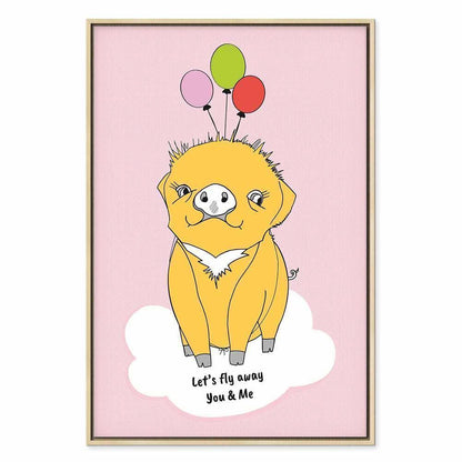 Leinwandbild - Soaring Pig (1 Part) Vertical