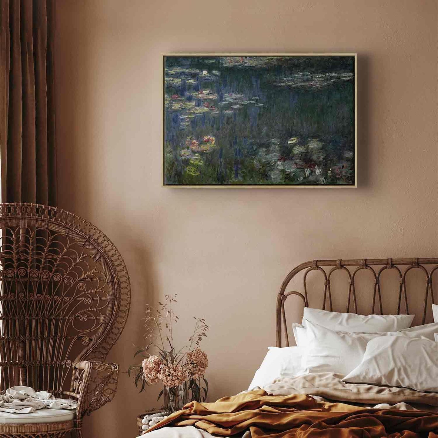 Leinwandbild - Waterlilies: Green Reflections (Claude Monet) Artgeist