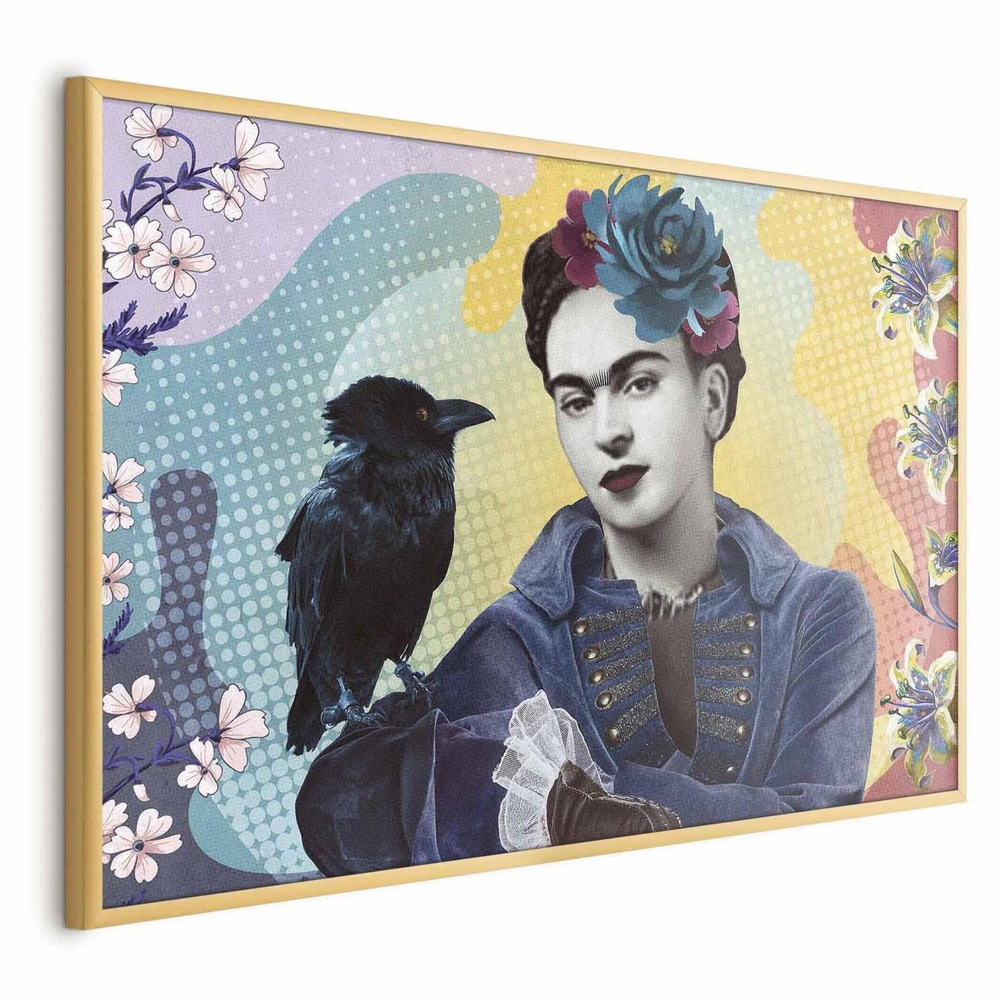 Modernes Frida-Porträt in satten Farben

