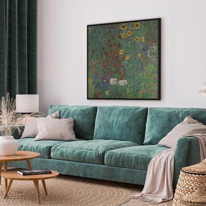 Leinwandbild - Gustav Klimt – Farm garden with sunflowers