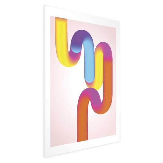 Poster - Rainbow Tubes - abstract illustration with colorful gradients Artgeist