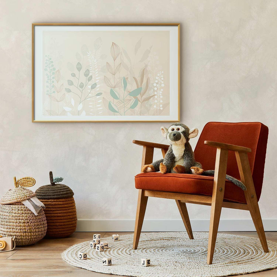 Poster - Pastel-Beige Meadow Artgeist