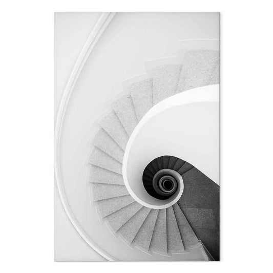 Leinwandbild - White Stairs (1 Part) Vertical