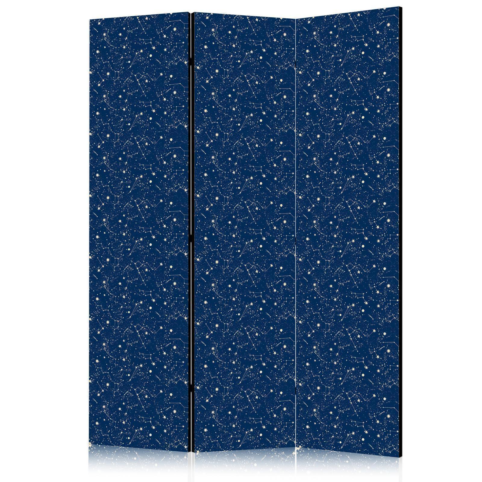 Paravent - Cosmic Inspirations - Pattern with Stars and Constellations on a Dark Background Artgeist