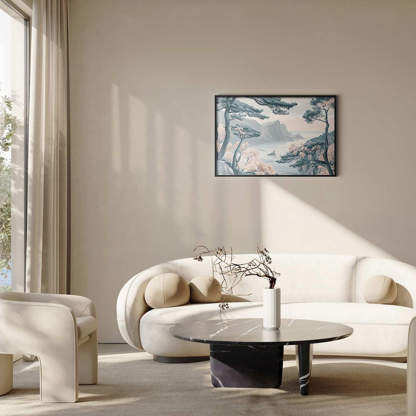 Poster - Blue Coast in Delicate Colors