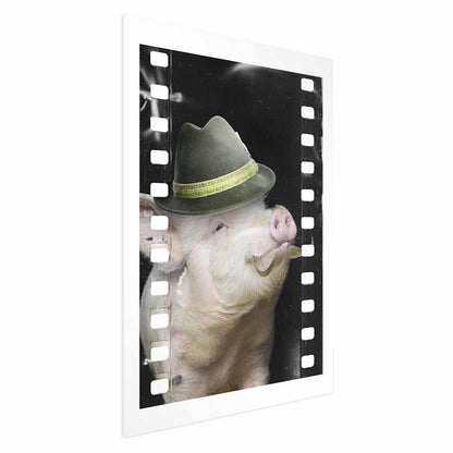 Poster - Pig with a Mustache Artgeist