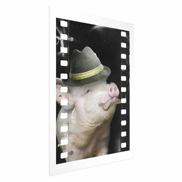 Poster - Pig with a Mustache Artgeist