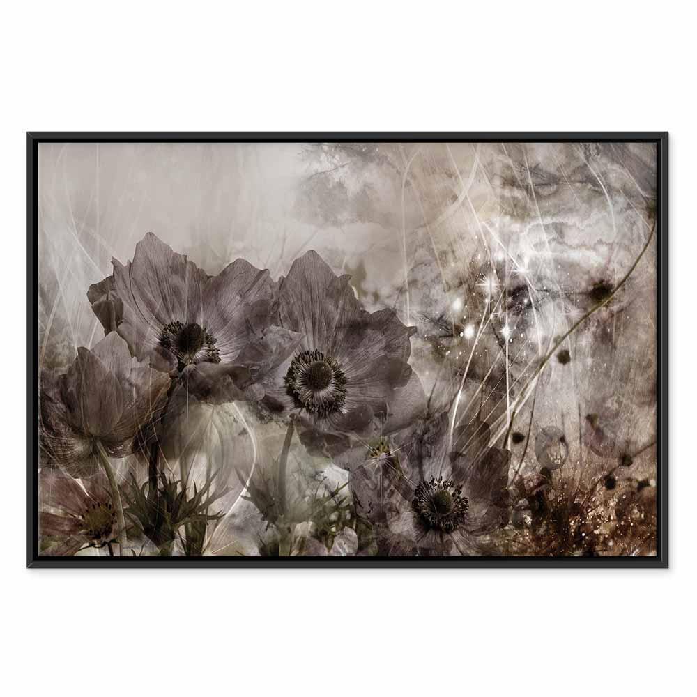 Leinwandbild - Anemones in Sepia (1 Part) Wide
