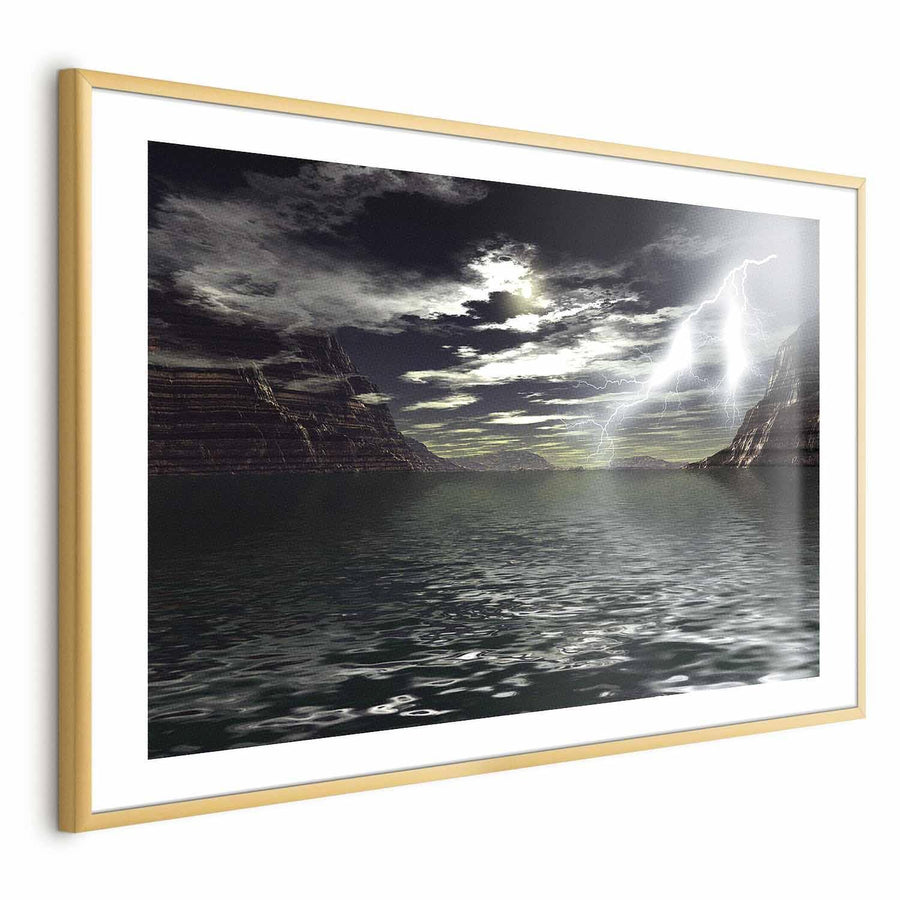 Poster - Sturm über dem See