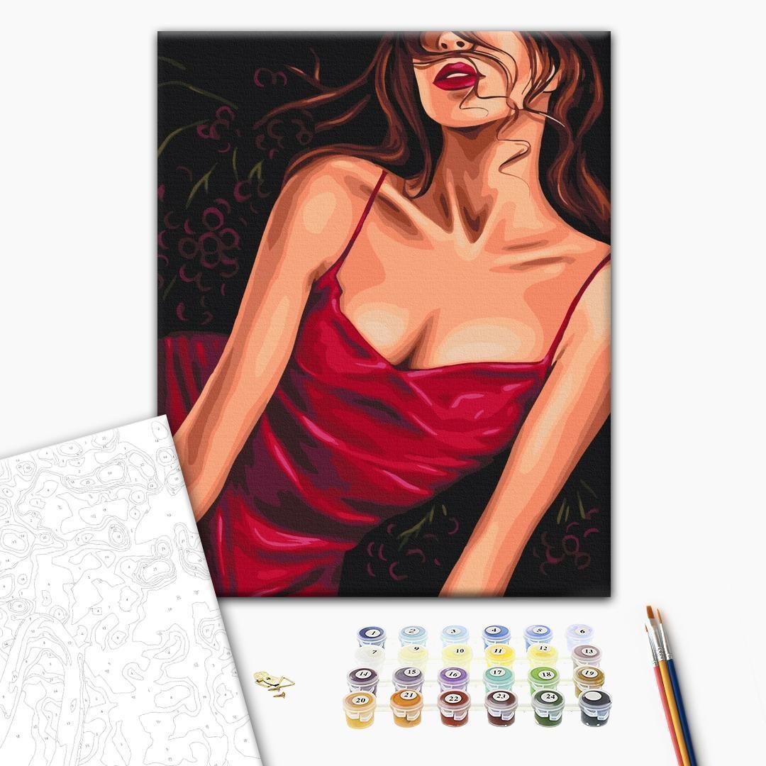 Malen nach Zahlen - Seductive red