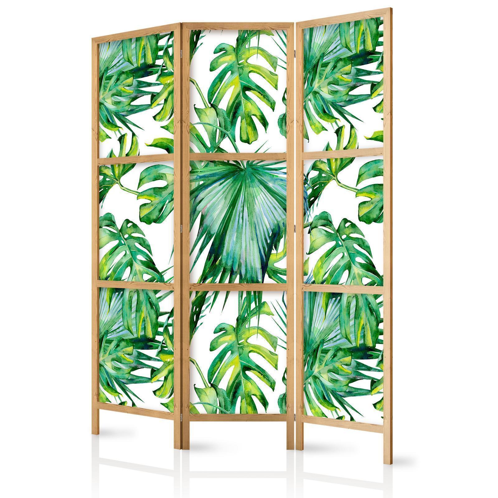 Japanischer Paravent - Monstera and Palm Leaves I Artgeist
