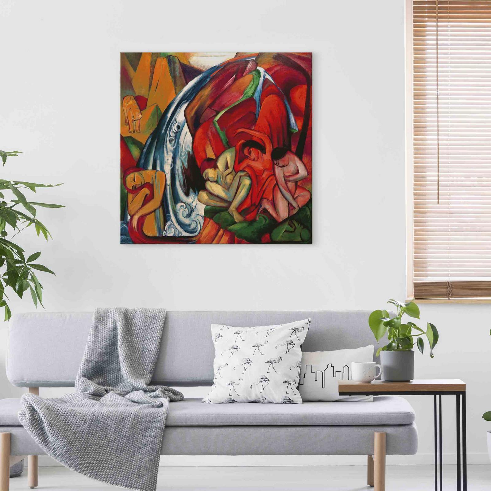 Leinwandbild - The waterfall (Women under a waterfall) (Franz Marc) Artgeist