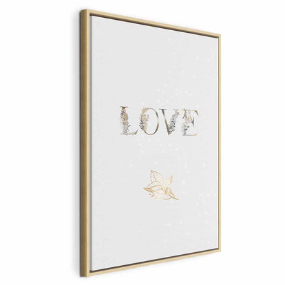 Leinwandbild - Love Is Strength (1 Part) Vertical