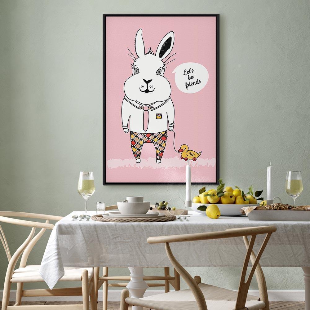 Leinwandbild - Rabbit's Friend (1 Part) Vertical