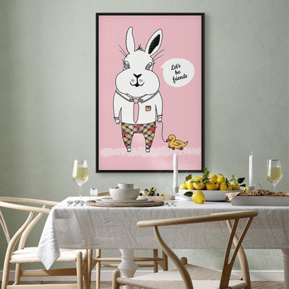 Leinwandbild - Rabbit's Friend (1 Part) Vertical