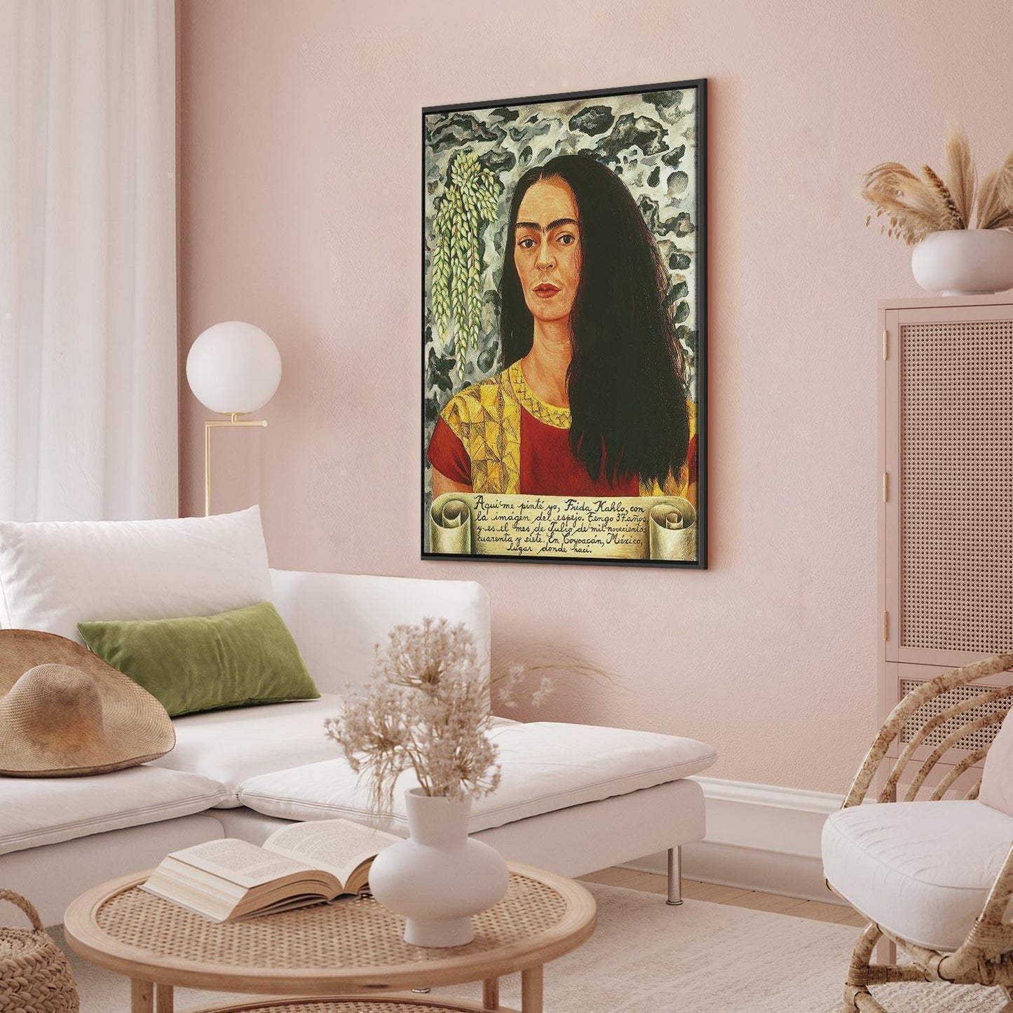 Leinwandbild - Frida Kahlo – Self-Portrait with Loose Hair