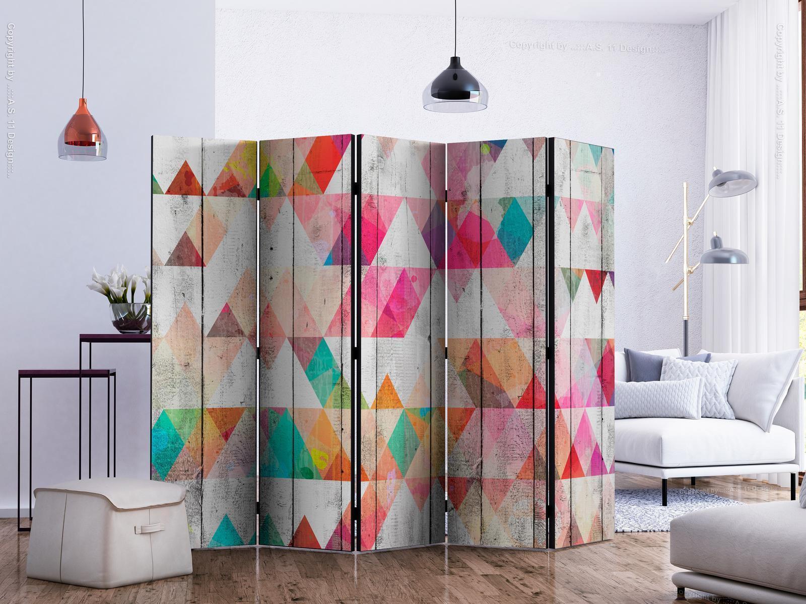 Paravent - Rainbow Triangles II Artgeist