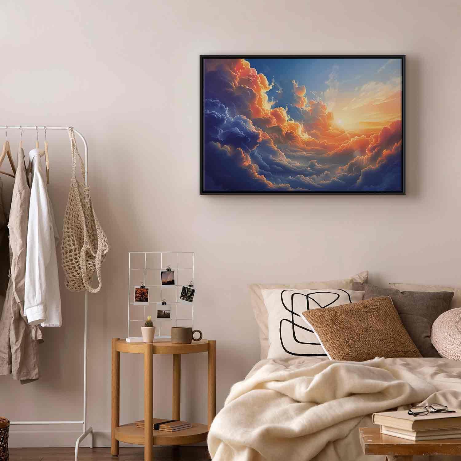 Leinwandbild - Sunset Over a Cloudy Sea: A Wonderful Symphony of Colors Artgeist