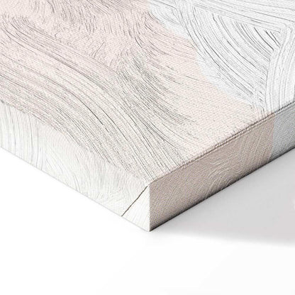 Leinwandbild - Jumping Numbers - Numbers in a Subdued Beige-Brown Hue Among Snowflakes Stars and Clouds