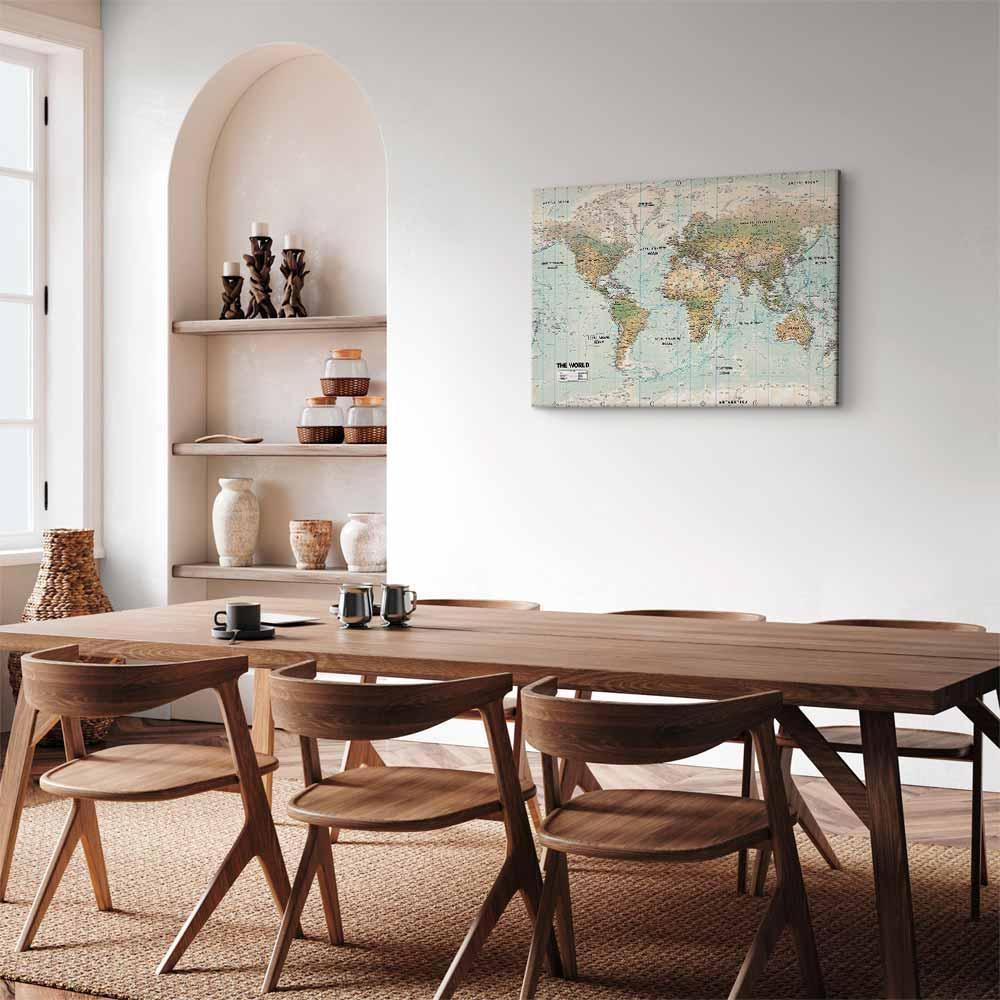 Leinwandbild - World Map: Beautiful World