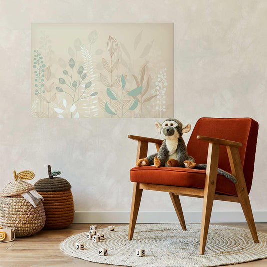 Poster - Pastel-Beige Meadow Artgeist