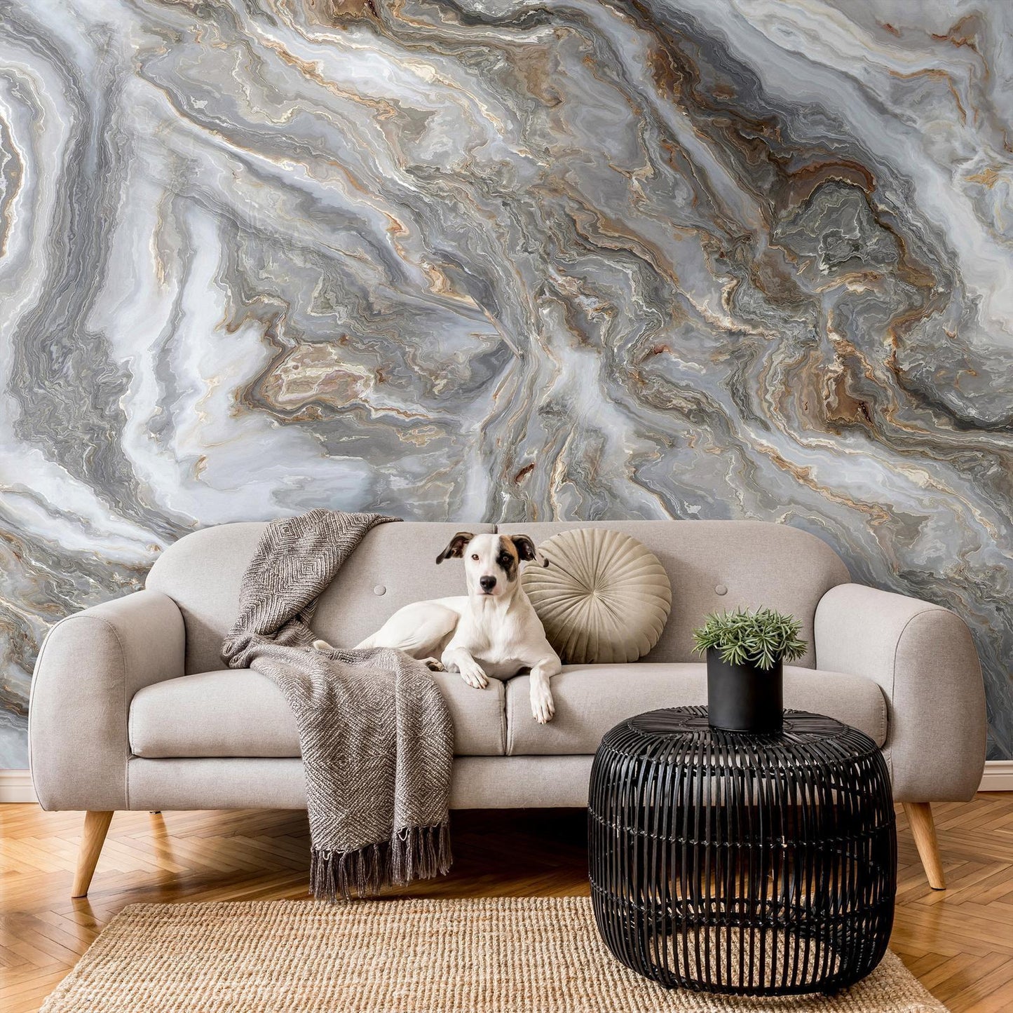 Fototapete - Stone Abstractions - Marble Textures in Neautral Tones Artgeist