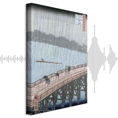 Leinwandbild - Utagawa Hiroshige – Sudden Shower over Shin-Ohashi Bridge and Atake
