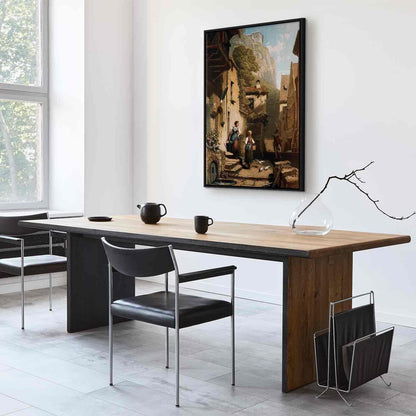 Leinwandbild - Carl Spitzweg – Im Dachstübchen