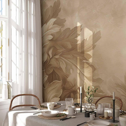 Fototapete - Carved Baroque Ornaments: Rich Composition in Sepia Colors