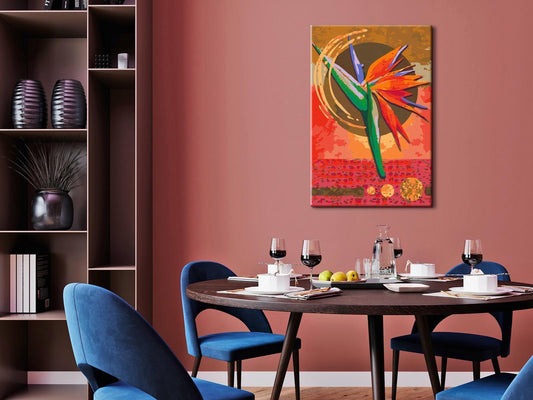 Wandbild zum Ausmalen - Strelitzie Artgeist