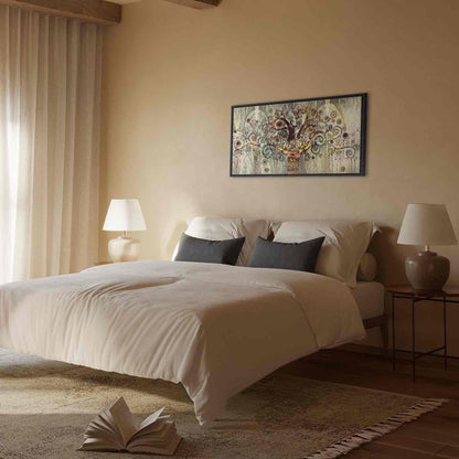 Leinwandbild Lebensbaum Bunt – Symbolische Wandkunst