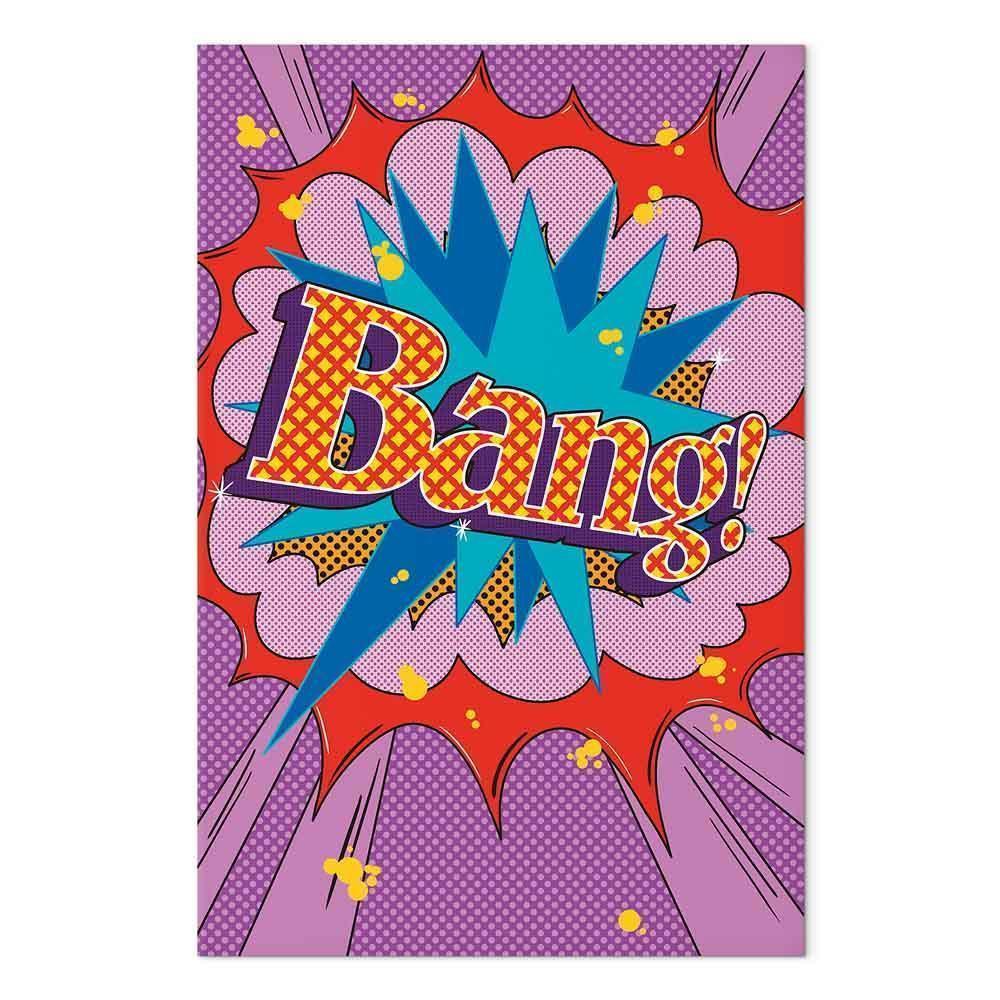 Leinwandbild - Comic Street Art (1-part) - Colorful Text on Vibrant Background