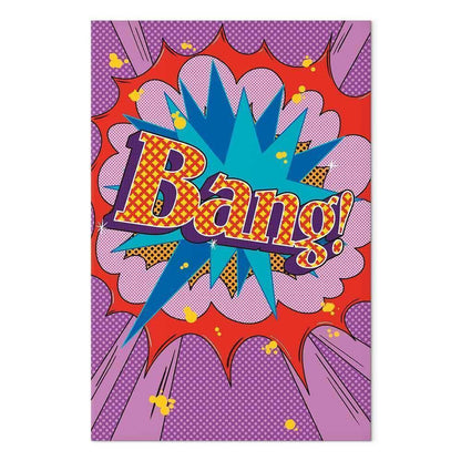 Leinwandbild - Comic Street Art (1-part) - Colorful Text on Vibrant Background