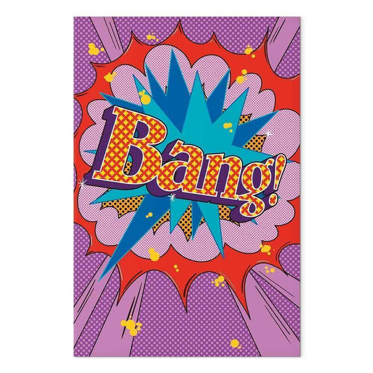 Leinwandbild - Comic Street Art (1-part) - Colorful Text on Vibrant Background