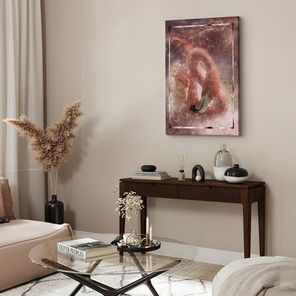 Leinwandbild - Space Flamingo (1 Part) Vertical