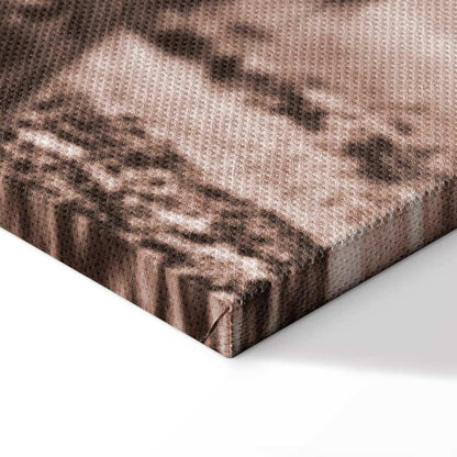 Leinwandbild - A Scottish Cow in Sepia