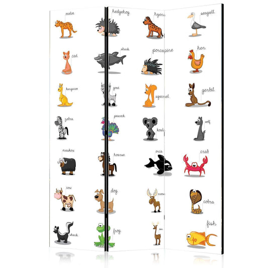 Paravent - Learning by playing (animals) Artgeist