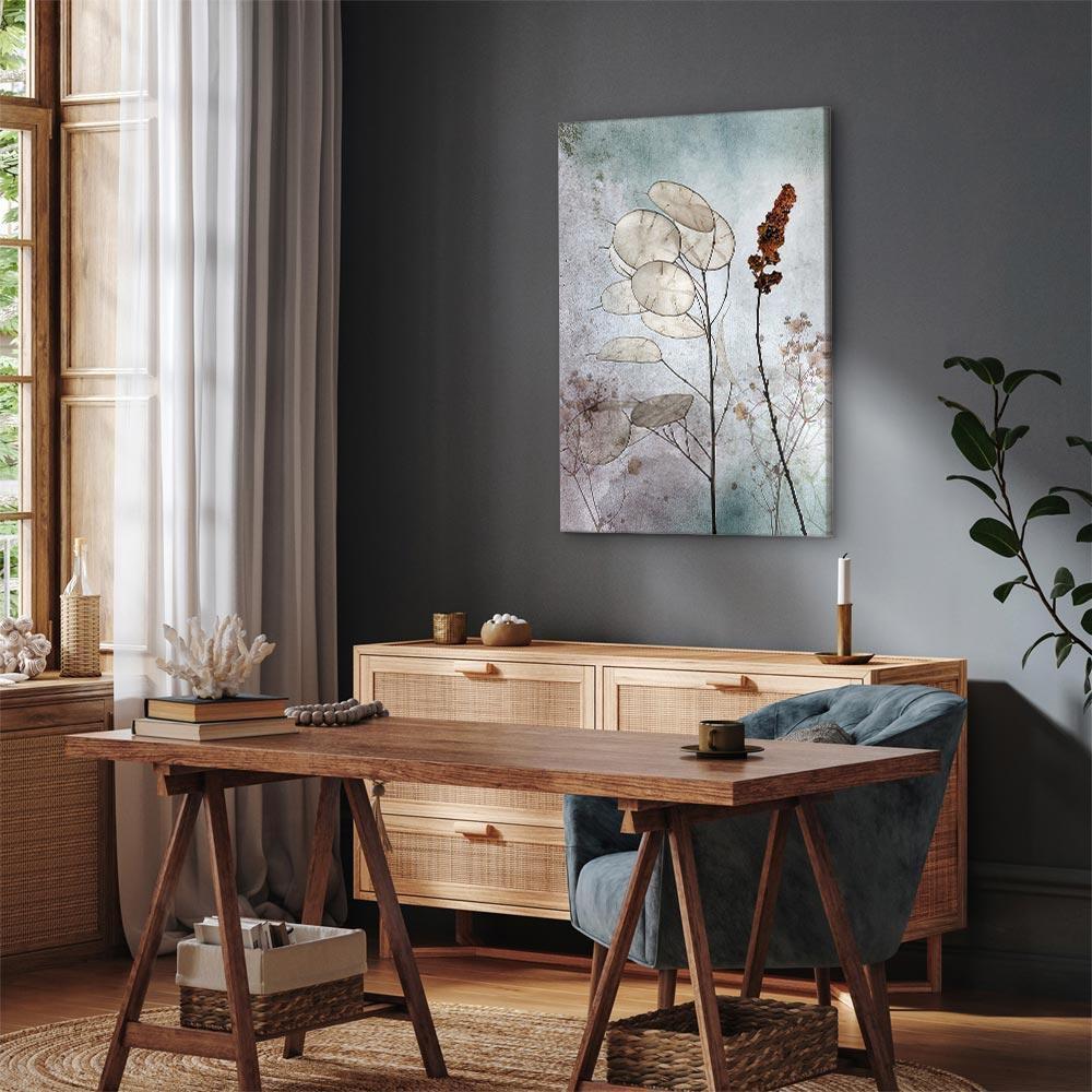 Leinwandbild - Foggy Lunaria (1 Part) Vertical