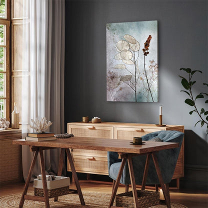 Leinwandbild - Foggy Lunaria (1 Part) Vertical