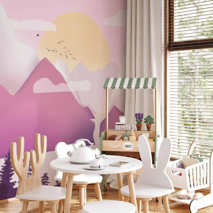 Fototapete - Landscape at Sunset - Third Variant