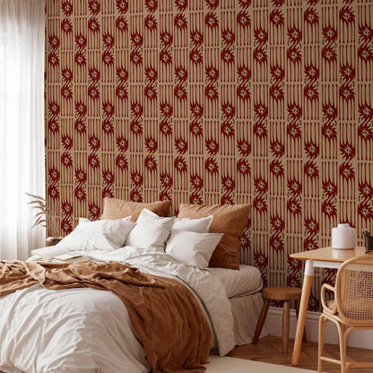 Tapete - Red claws – irregular shapes on a paper background