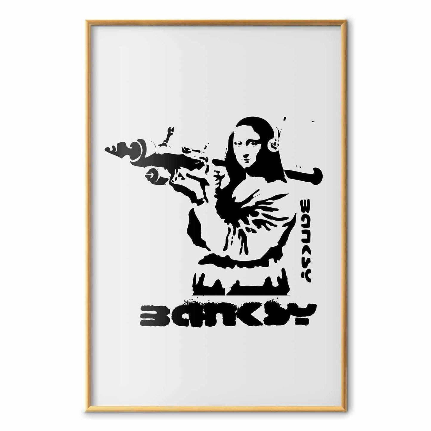 Poster - Mona Lisa with a Bazooka