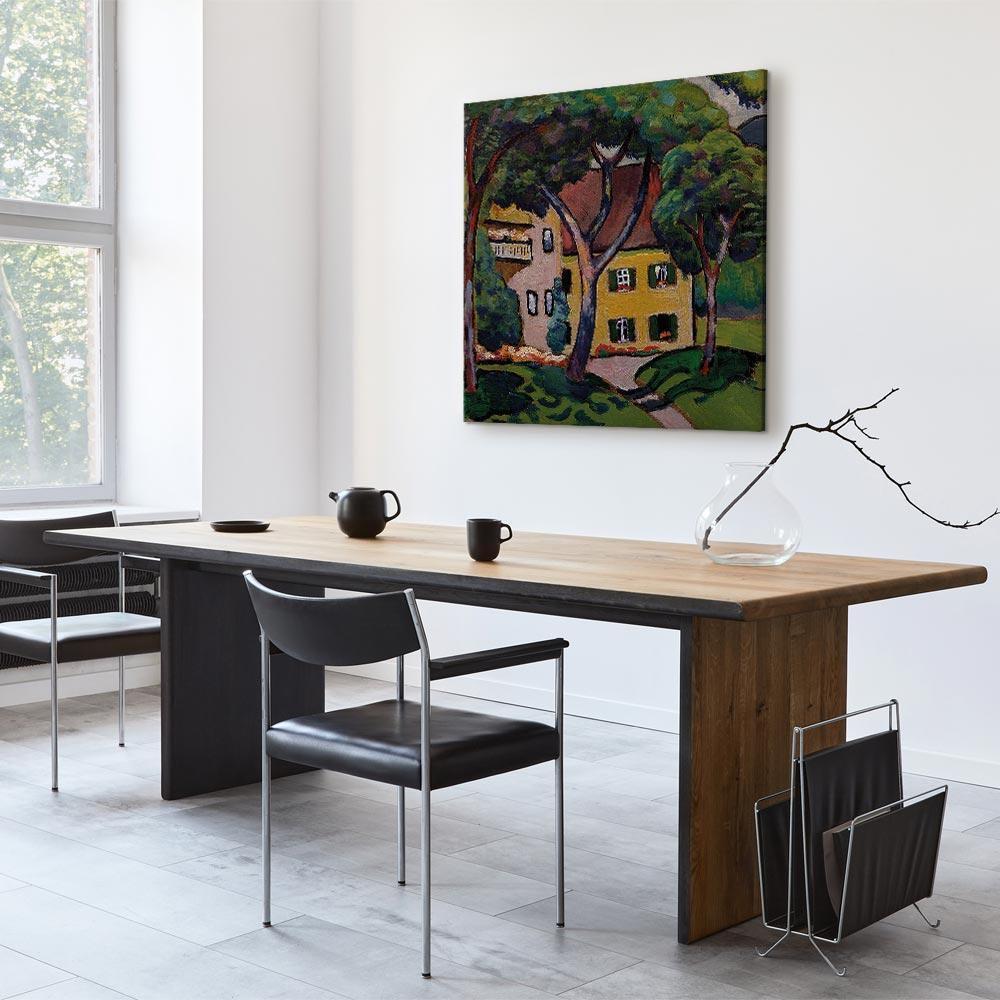 Leinwandbild - August Macke – Staudacherhaus in Tegernsee