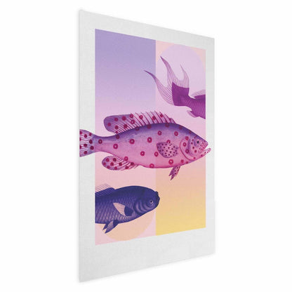 Poster - Fantastic Fish - artistic illustration of fish on a colorful background Artgeist